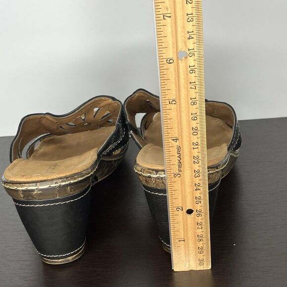 Natural Soul by Naturalizer Sandals 9.5 M Black Comfort Shoes Boho Medallion - Picture 11 of 11